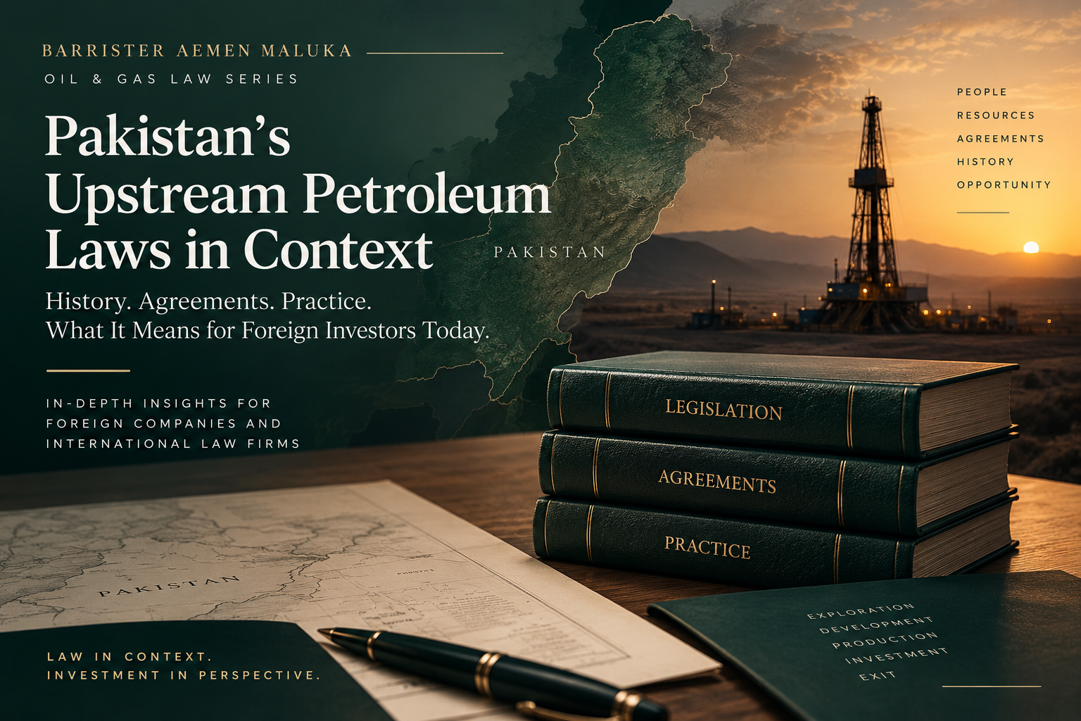 Pakistan oil and gas law, Pakistan E&P law, DGPC petroleum licence Pakistan, Pakistan Onshore Petroleum Rules 2013, Petroleum Policy 2012 Pakistan, Pakistan petroleum concession agreement, PCA Pakistan oil gas, Pakistan production sharing agreement, Pakistan upstream regulatory framework, petroleum exploration licence Pakistan, development and production lease Pakistan, foreign E&P company Pakistan, oil and gas local counsel Pakistan, Pakistan petroleum compliance, Pakistan upstream lawyer Commercial Search Terms Pakistan oil gas lawyer, petroleum lawyer Pakistan, Pakistan local counsel E&P, foreign oil company legal advice Pakistan, DGPC legal counsel, farm-in Pakistan petroleum licence, petroleum due diligence Pakistan, Regulatory research, transaction due diligence, market entry, licence acquisition and selection of Pakistan local counsel, International E&P companies, NOCs, independent oil companies, energy investors, foreign law firms, petroleum-service companies, project financiers, technical advisers and upstream transaction teams